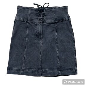 Free People black denim skirt size 2 zipper/tie closure Bundle and Save